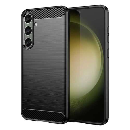 TPU H�lle f�r Samsung Galaxy S25 PLUS Carbon Fiber Skin Brushed Schutzcover Case 