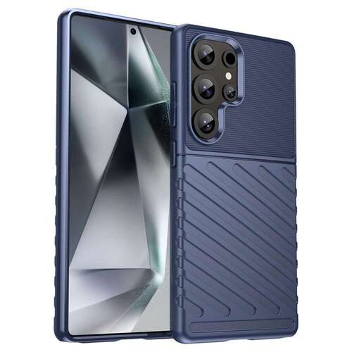 TPU H�lle f�r Samsung Galaxy S25 ULTRA Thunder Series Grip Twill Case Rutschfest 