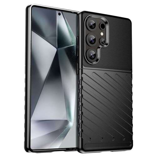 TPU H�lle f�r Samsung Galaxy S25 ULTRA Thunder Series Grip Twill Case Rutschfest 