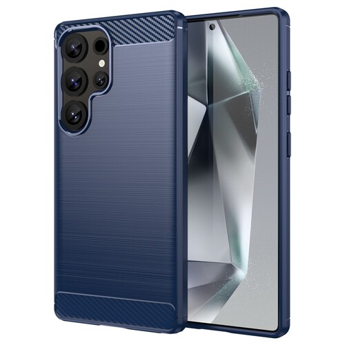 TPU H�lle f�r Samsung Galaxy S25 ULTRA Carbon Fiber Skin Brushed Schutzcover 