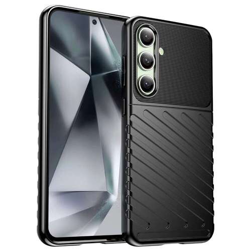 TPU H�lle f�r Samsung Galaxy S24 FE Thunder Series Grip Twill Handy Case Robust 