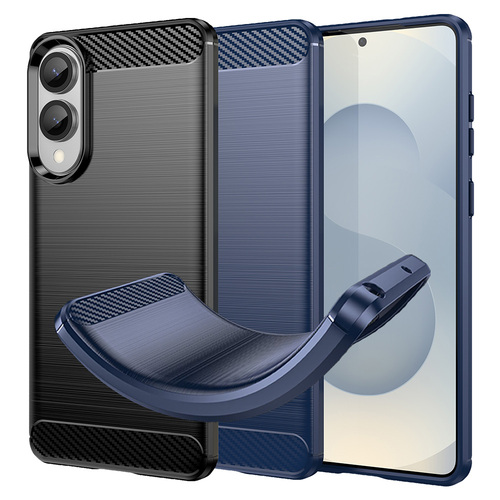 TPU H�lle f�r Samsung Galaxy S25 EDGE Carbon Fiber Skin Brushed Schutzcover Case