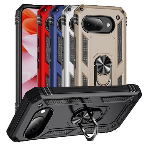 Outdoor Hlle fr Google Pixel 9a TPU PC Hybrid Sergeant Armor Ring Cover Case