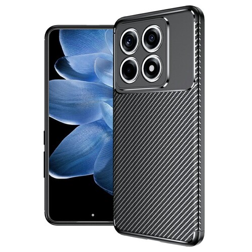 TPU H�lle f�r Xiaomi 14T PRO Carbon Fiber Muster Shockproof Back Cover Case