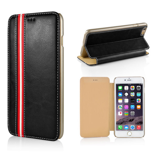 Wallet Case f�r Apple iPhone 6 6S Handy Tasche Book Style Luxury Stripe