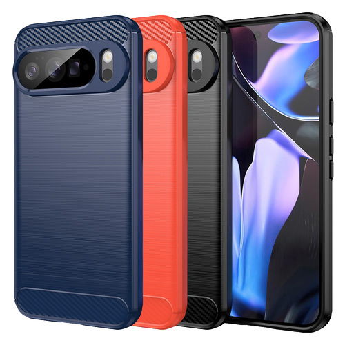 TPU H�lle f�r Google Pixel 10 PRO XL Carbon Fiber Skin Brushed Schutzcover Case