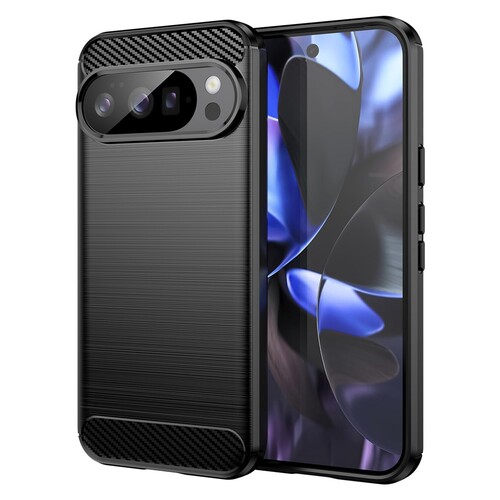 TPU H�lle f�r Google Pixel 10 | 10 PRO Carbon Fiber Skin Brushed Schutzcover 