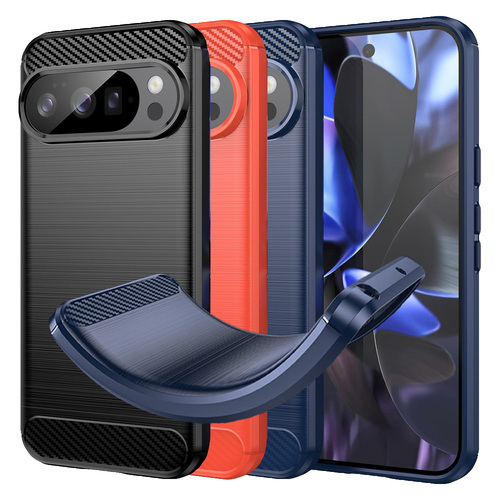 TPU H�lle f�r Google Pixel 10 | 10 PRO Carbon Fiber Skin Brushed Schutzcover