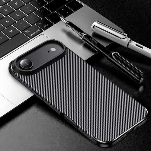 TPU H�lle f�r Apple iPhone AIR Carbon Fiber Muster Shockproof Back Cover Case