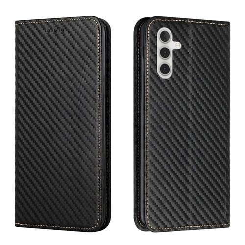 Handy Tasche f�r Samsung Galaxy S25 Carbon Fiber Wallet H�lle Magnet Klapp Etui 