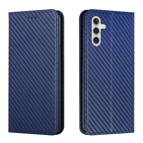 Handy Tasche f�r Samsung Galaxy S25 Carbon Fiber Wallet H�lle Magnet Klapp Etui 