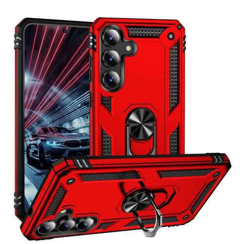 Outdoor H�lle f�r Samsung Galaxy S25 FE TPU PC Hybrid Ringhalter Sto�fest Cover 