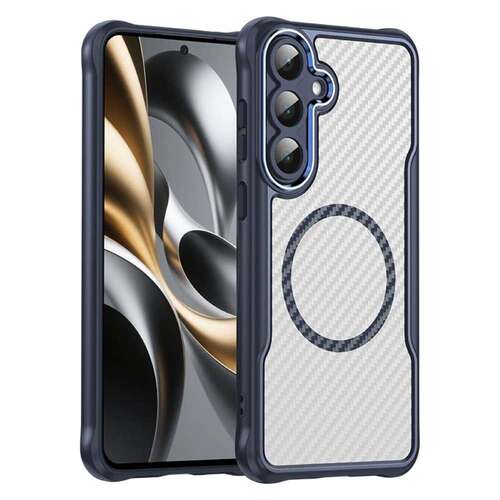 Hybrid H�lle f�r Samsung Galaxy S25 FE Carbon MagSafe Shockproof PC Handy Cover 