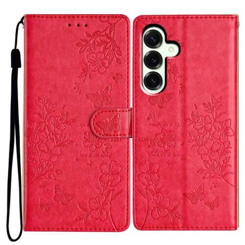 Handy Tasche f�r Samsung Galaxy S25 FE Wallet Flowers Butterfly Klapp Etui Case 