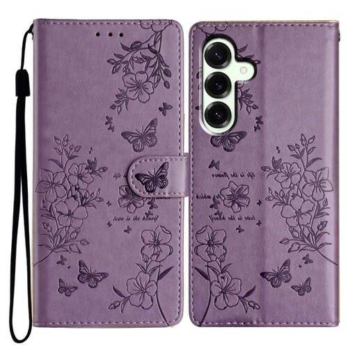 Handy Tasche f�r Samsung Galaxy S25 FE Wallet Flowers Butterfly Klapp Etui Case 