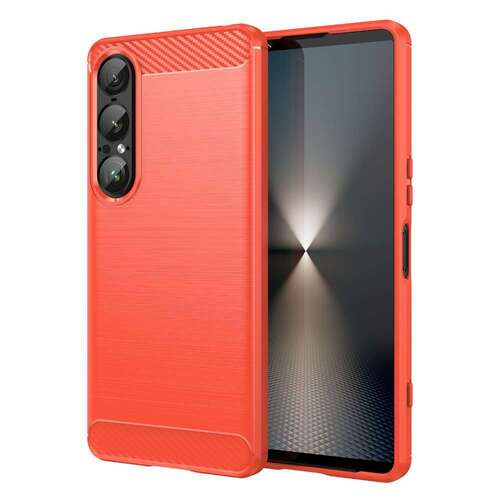 TPU H�lle f�r Sony Xperia 1 VII Carbon Fiber Skin Brushed Schutzcover Soft Case 