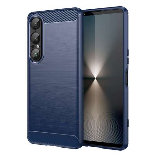 TPU H�lle f�r Sony Xperia 1 VII Carbon Fiber Skin Brushed Schutzcover Soft Case 