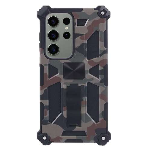 Outdoor H�lle f�r Samsung Galaxy S25 ULTRA Camouflage Shockproof PC Schutzcover 
