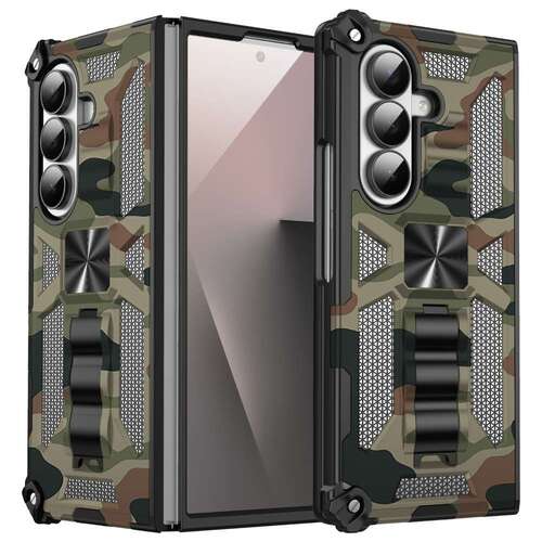 Outdoor H�lle f�r Samsung Galaxy Z Fold7 Camouflage Shockproof PC Schutzcover