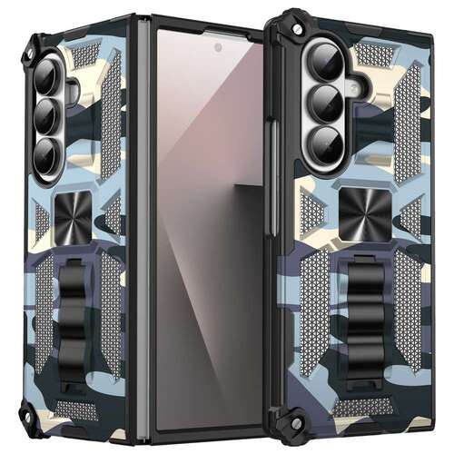 Outdoor H�lle f�r Samsung Galaxy Z Fold7 Camouflage Shockproof PC Schutzcover 