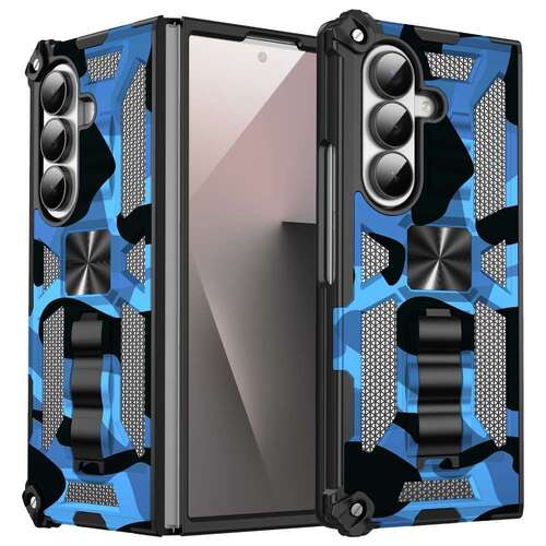 Outdoor H�lle f�r Samsung Galaxy Z Fold7 Camouflage Shockproof PC Schutzcover 