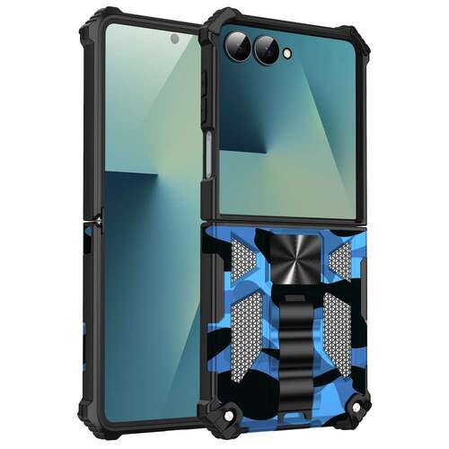 Outdoor H�lle f�r Samsung Galaxy Z Flip7 Camouflage Shockproof PC Schutzcover 
