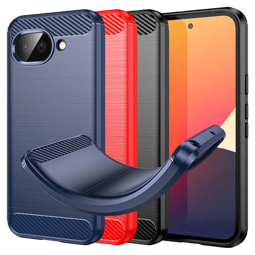 TPU H�lle f�r Google Pixel 10a Carbon Fiber Skin Brushed Schutzcover Soft Case