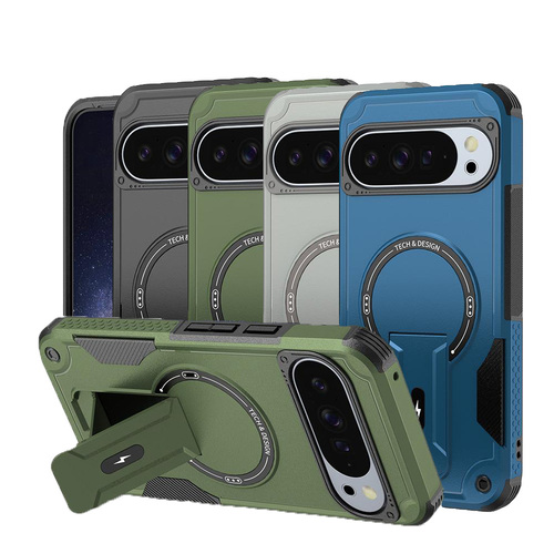 Outdoor H�lle f�r Google Pixel 9 PRO XL Armor MagSafe Kickstand Panzer TPU Case