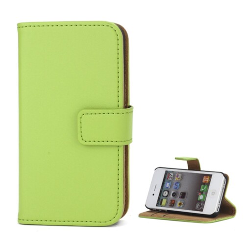 Wallet Case f�r Apple iPhone 4 4S Genuine Split Echt Leder
