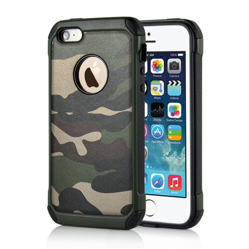 Outdoor Case f�r Apple iPhone SE 5 5S TPU Hybrid Camouflage