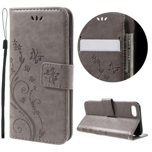 Wallet Case f�r Apple iPhone 8 7 SE 2020 Butterfly Flower Motiv