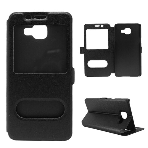 Wallet Case fr Samsung Galaxy A5 A510 (2016) Dual Window View Silk Book Etui