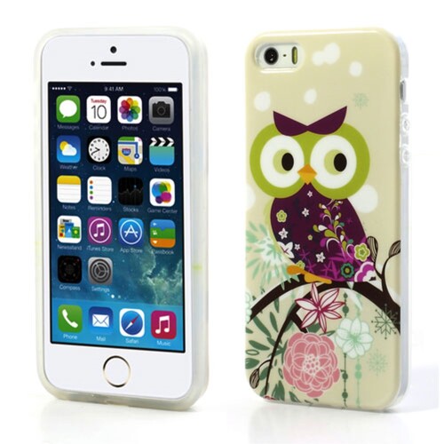Apple iPhone SE 5 5S TPU IMD Case Cartoon Owl