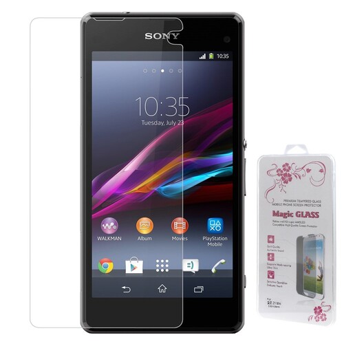 Sony Xperia Z1 Compact Schutzglas Display Folie Temperated Glass 0,26mm 9H