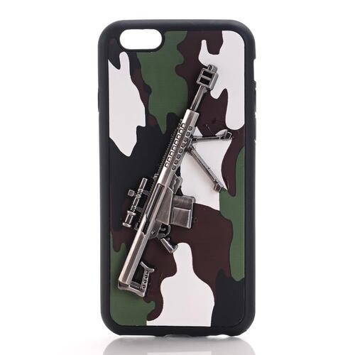 TPU Case f�r Apple iPhone 6 6S 3D Gun Pattern Gewehr Camouflage