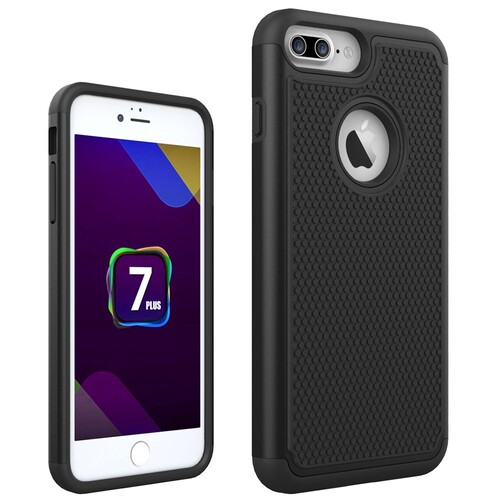 Outdoor Case f�r Apple iPhone 8 PLUS 7 PLUS Silikon Hybrid Football Grain