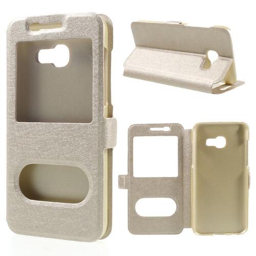 Wallet Case f�r Samsung Galaxy A3 A320 (2017) Dual Window View Silk Book Etui 