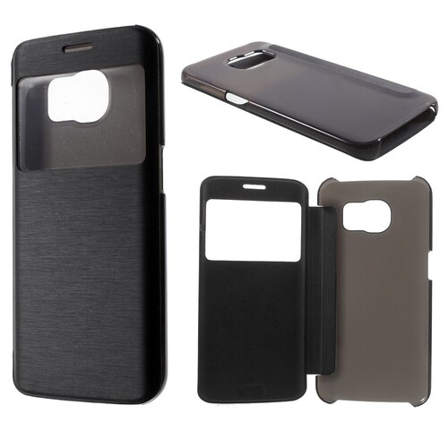 Wallet Case f�r Samsung Galaxy S6 Edge G925 Window View Book Etui