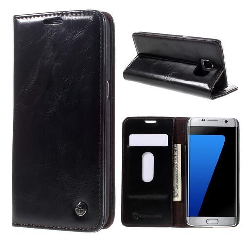 Wallet Case f�r Samsung Galaxy S7 Edge G935 CaseMe Oil Wax Skin Klapp Etui