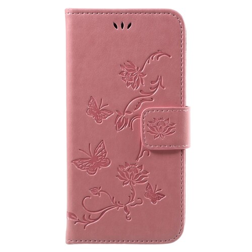 Wallet Case f�r Samsung Galaxy J3 J330 (2017) Butterfly Flower Motiv