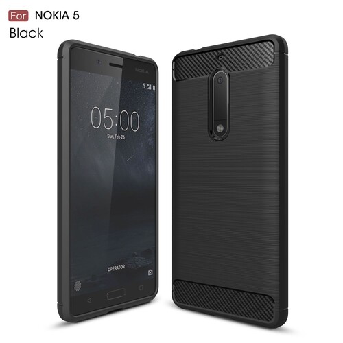 TPU Case f�r Nokia 5 Carbon Skin Brushed