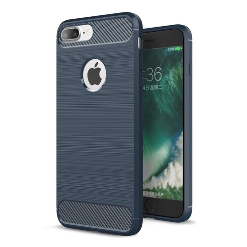 TPU Case f�r Apple iPhone 8 PLUS 7 PLUS Carbon Skin Brushed