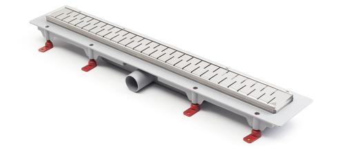 Duschrinne Bodenablauf Edelstahl Ablaufrinne Badablauf flach 65cm Modell: Medium