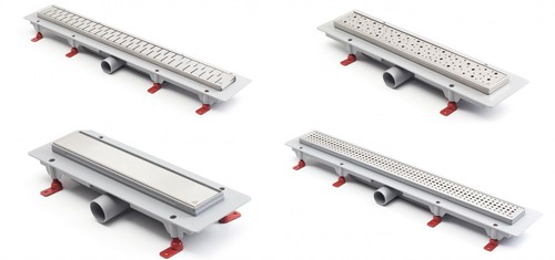 Duschrinne Bodenablauf Edelstahl Ablaufrinne Badablauf flach 75cm Modell: Klassik Floor befliesbar