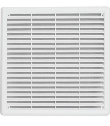 L�ftungsgitter 300x300mm Abluftgitter aus ASA Kunststoff mit Insektenschutz wei�