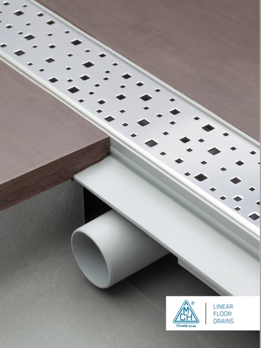 Duschrinne Bodenablauf Edelstahl Ablaufrinne Badablauf flach 75cm Modell: Square