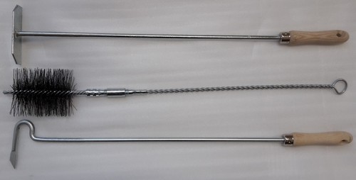 Kaminbesteck Ofenbesteck Sch�rhaken Feuereisen Aschenkratzer Ofenkratzer Ofenb�rste dreiteiliges Set