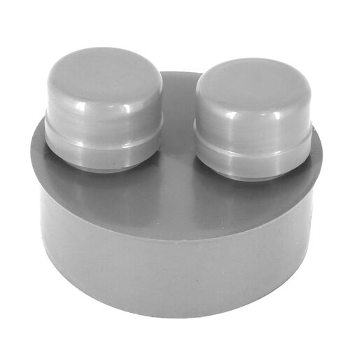 Rohrbel�fter-DN-110 grau mit Doppelventil