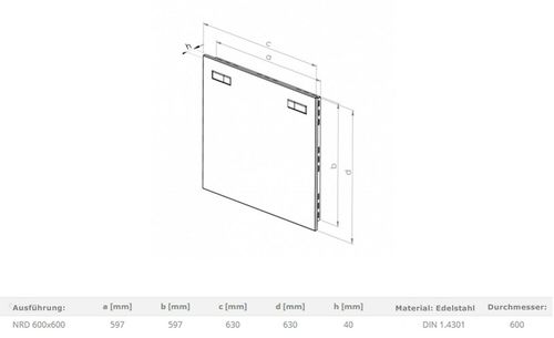 Revisionst�r Revisionsklappe Wartungsklappe aus Edelstahl mit Einbaurahmen 
