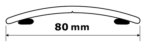 �bergangsprofil Ausgleichsprofil 80mm Alu eloxiert natur-silber oder champagner selbstklebend C 02 